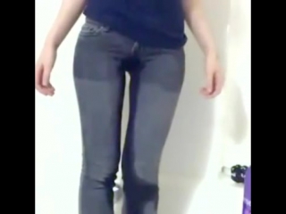 blonde webcam jeans wetting